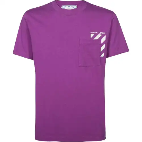 OFF WHITE SS23 Short Sleeved T Shirts Men's Purple