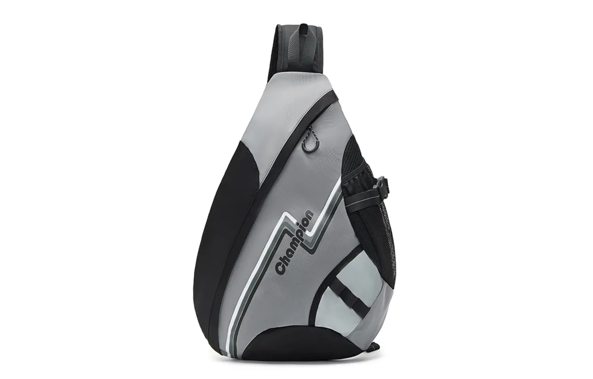 Champion Quiver Bag Fabric Sling Bag, Crossbody Bag Regular Unisex Smoke Gray & Black