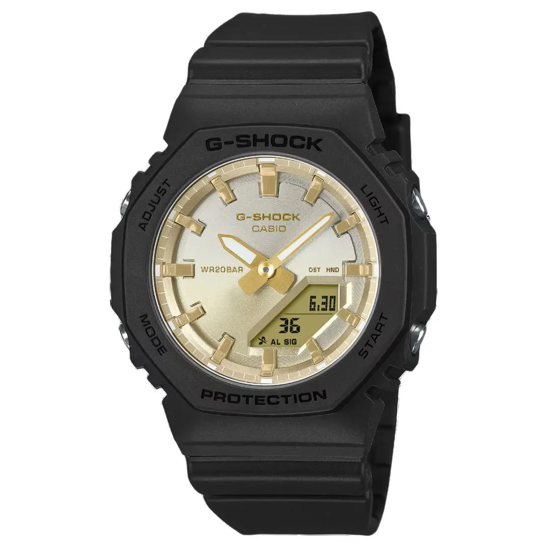 CASIO Unisex Liquid Crystal/Analog Dual Display Series Gold Watch GMA-P2100SG-1A