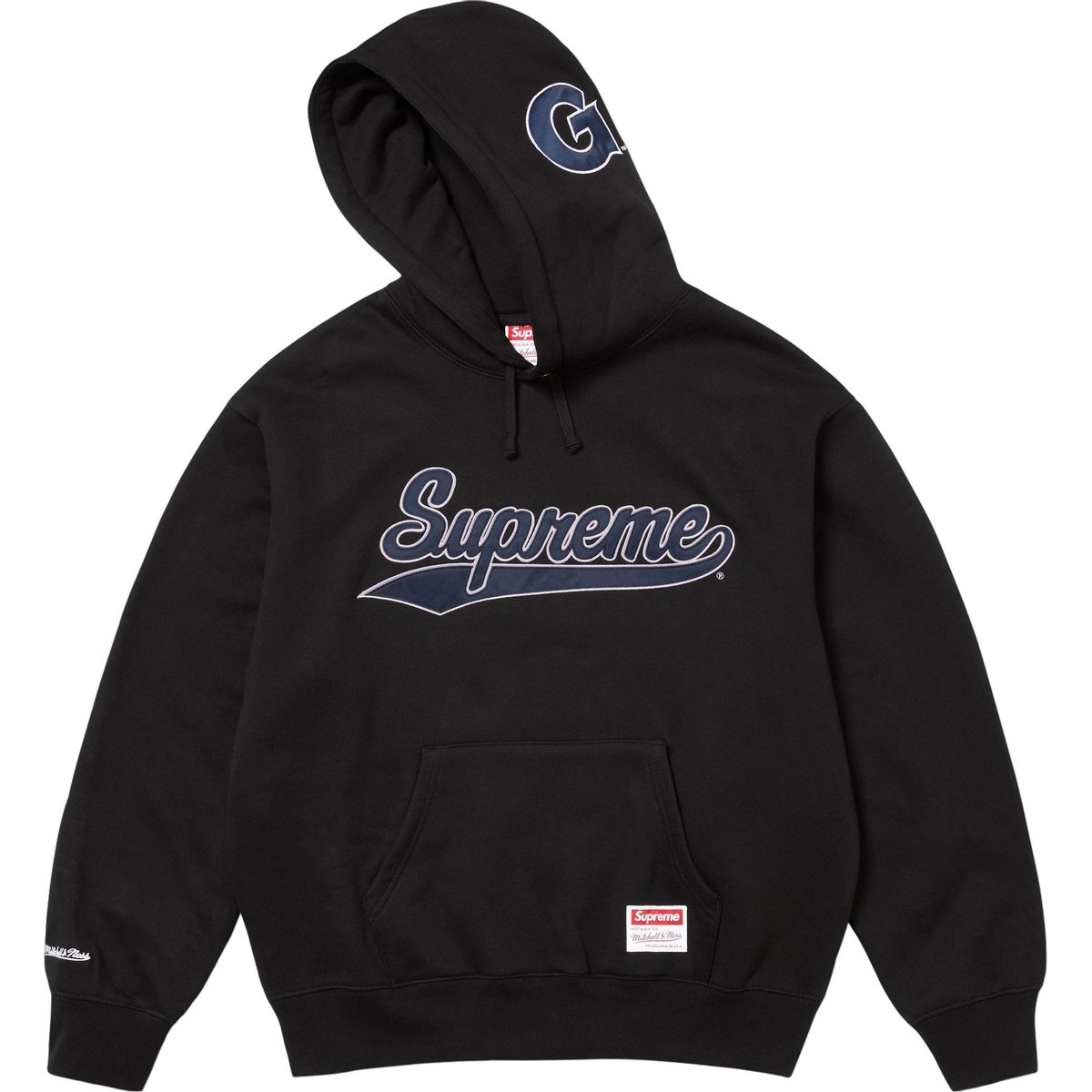 Худи Supreme Supreme × Mitchell & Ness (черное)
