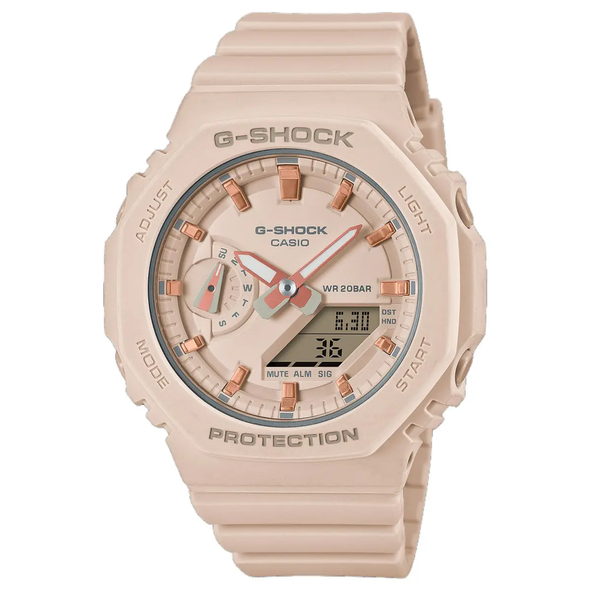 CASIO Women's Liquid Crystal/Analog Dual Display Series Pink Watch GMA-S2100-4A