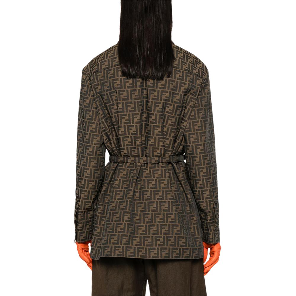 Женская куртка Fendi (коричневая) — фото 3