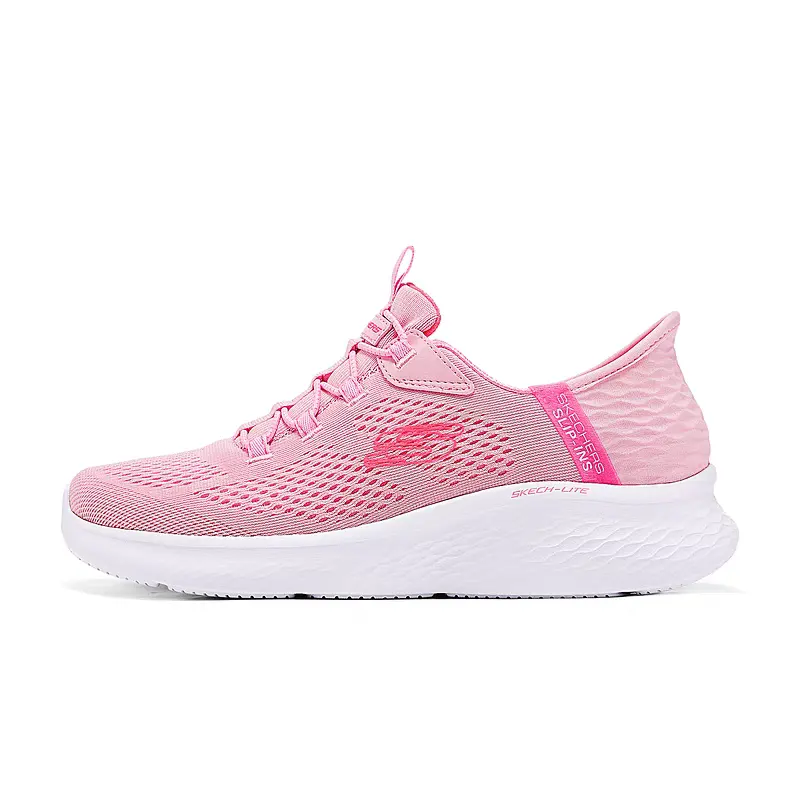 Skechers Abrasion Resistant Rebound Low top Casual Shoes Women's Light Pink