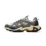 Li Ning Slip Resistant Rebound Mid top Casual Shoes Unisex Gray Blue