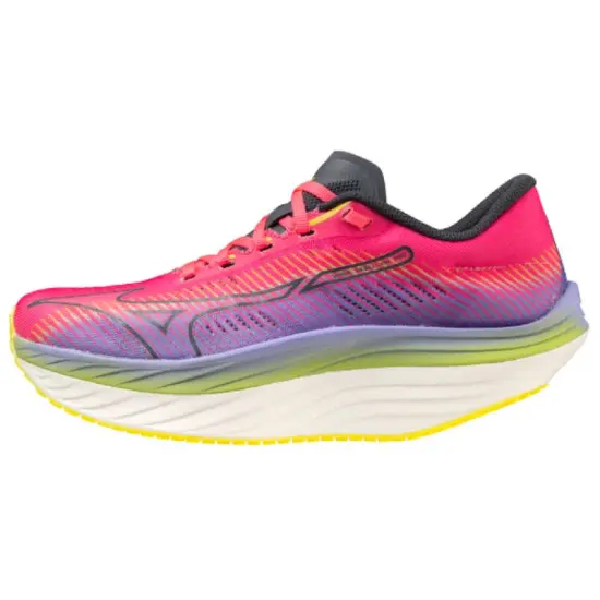Mizuno WAVE REBELLION PRO Running Shoes Women's Low-Top Pink/Blue