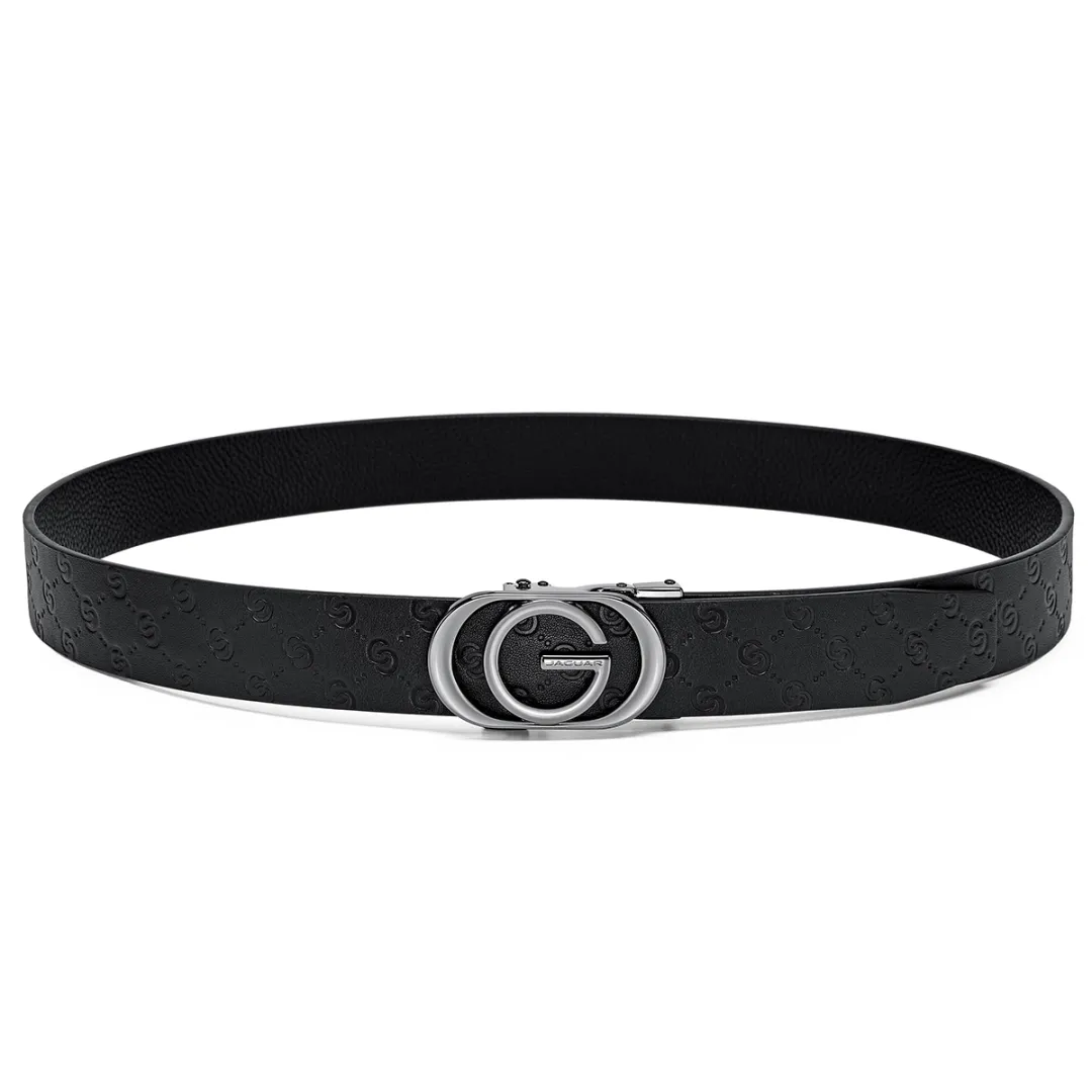 JAGUAR Leather Belts Men's Width 3.5cm