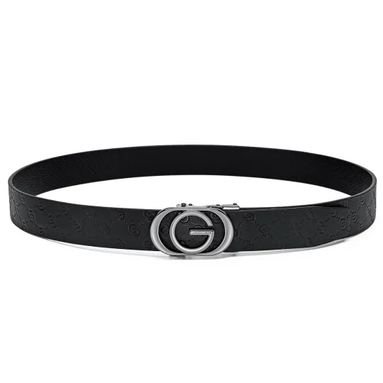 JAGUAR Leather Belts Men's Width 3.5cm