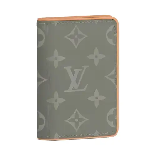 LOUIS VUITTON Canvas Wallet Men's Gray
