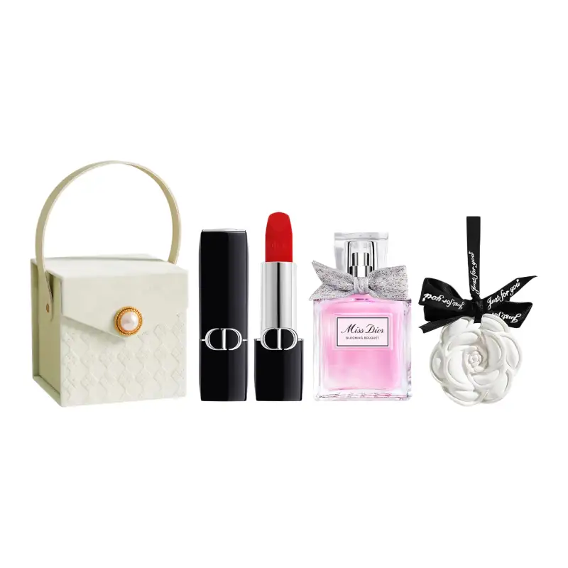 DIOR Lipstick, perfume, mountain tea, gift box, makeup primer, velvet set, Chanel style
