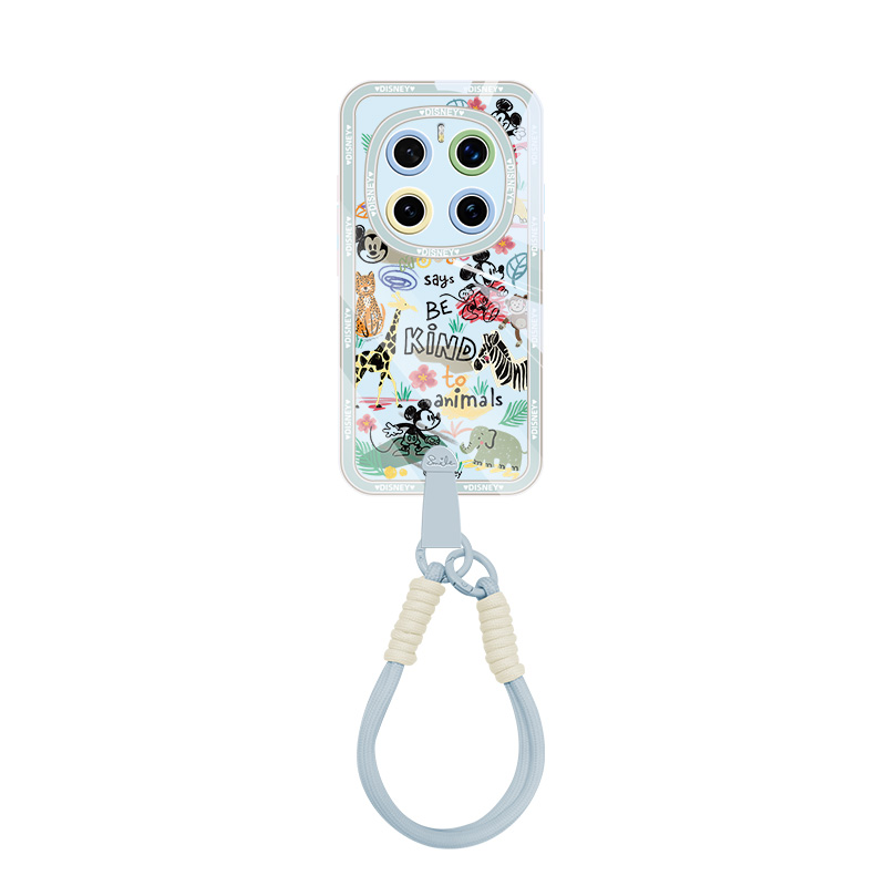 Disney Disney, honor, silicone cartoon transparent handheld bracelet, strap, shoulder bag, protective bag, compatible genuine design phone case, material, fall protection
