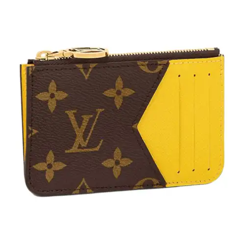 LOUIS VUITTON Romy Canvas Coin Purse, Card Holder Women's Yellow/Brown