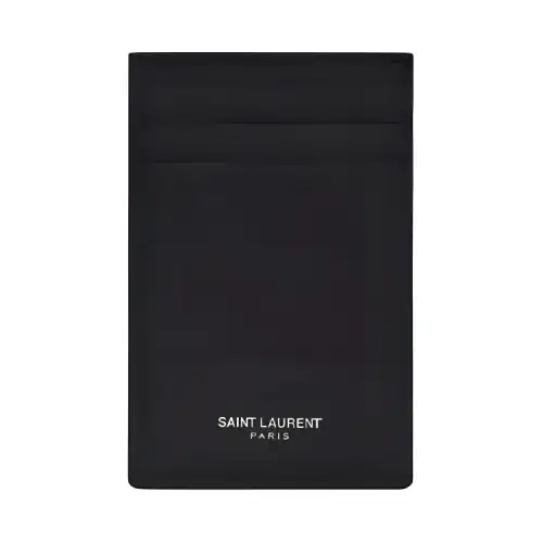 SAINT LAURENT Cow Leather Card Holder Men's Black