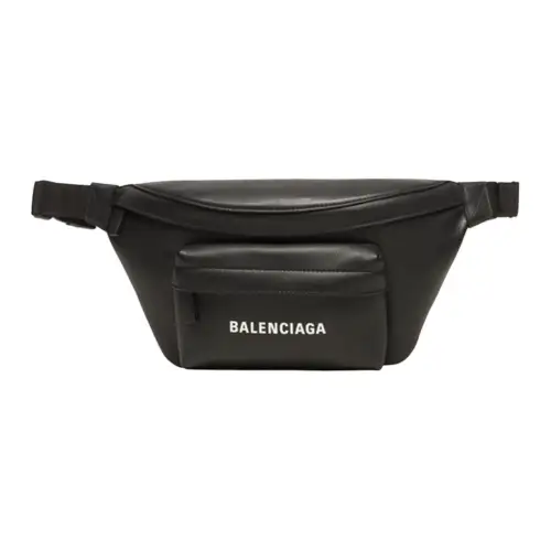 Balenciaga Cow Leather Fanny Pack Regular Unisex Black