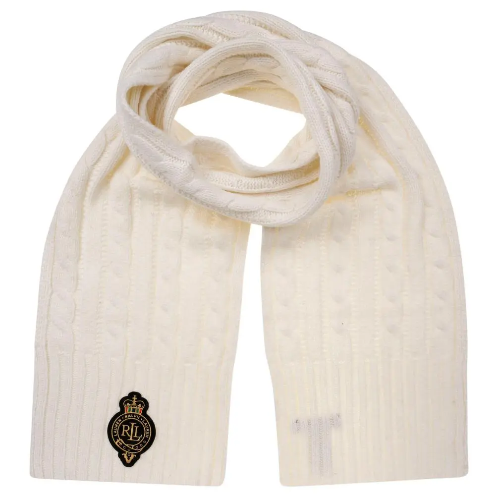 Polo Ralph Lauren Logo Patch Ribbed Scarf