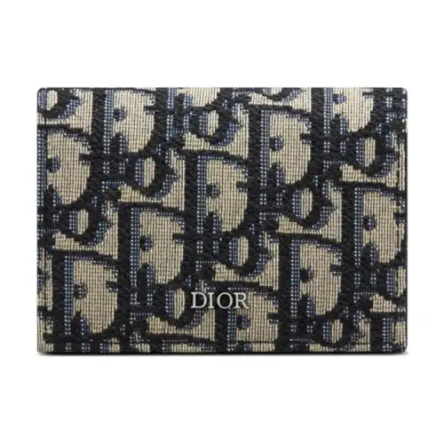 DIOR Fabric Card Holder Card Holder Unisex Denim Blue