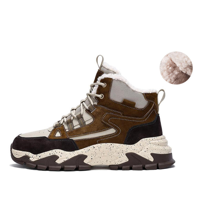 JEEP SPIRIT Outdoor Commute Coverage Height Increasing Abrasion Resistant Waterproof Thermal High top Outdoor Shoes