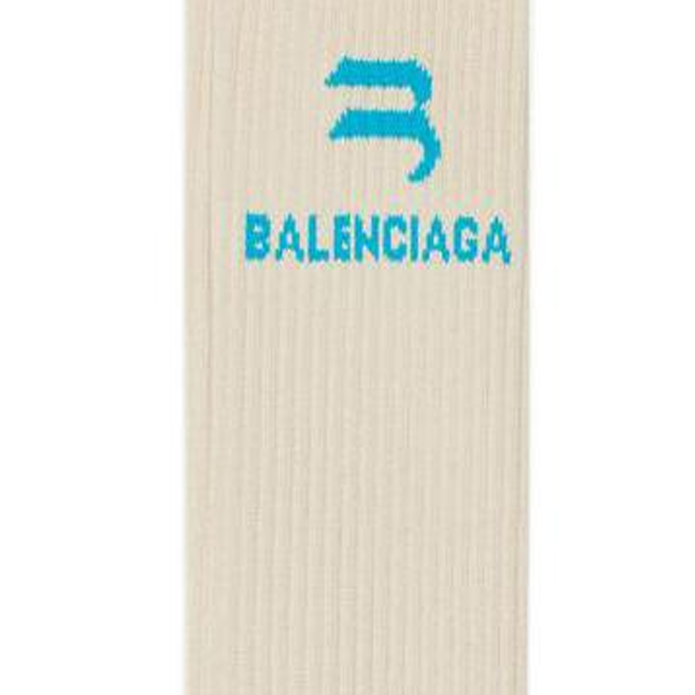 Balenciaga Sporty B Tennis Socks ‘Beige/Blue’