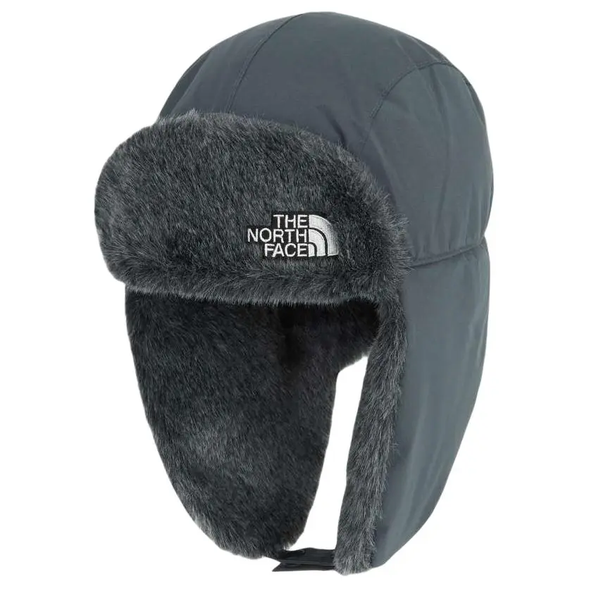 THE NORTH FACE Thickened And Fleece Lined Polyester Trapper Hats Unisex Gray