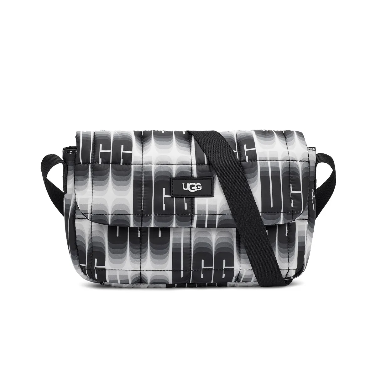 UGG Fabric Shoulder Bag, Crossbody Bag Women's Black White Gradient