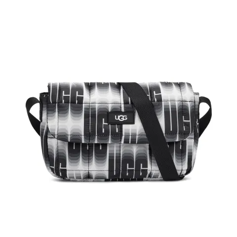 UGG Fabric Shoulder Bag, Crossbody Bag Women's Black White Gradient