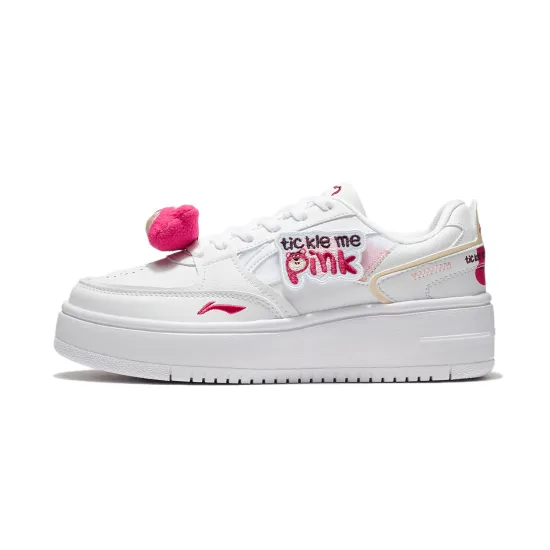 Disney X LINING Cheese Skateboard Shoes Women's Low Top White