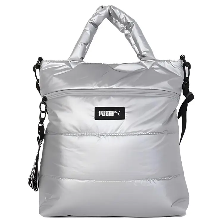 PUMA Athleisure Fabric Crossbody Bag, One Shoulder Handbag Regular Women's Silver