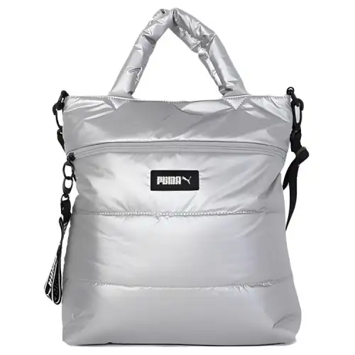 PUMA Athleisure Fabric Crossbody Bag, One Shoulder Handbag Regular Women's Silver