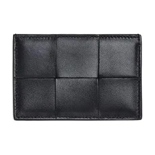Bottega Veneta Sheepskin With Cow Leather Card Holder Men's Black
