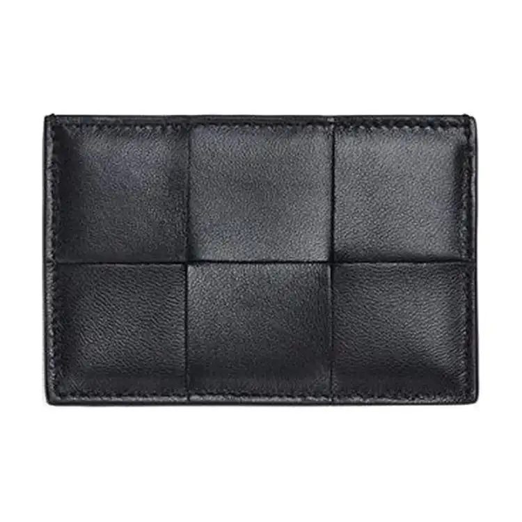 Bottega Veneta Sheepskin With Cow Leather Card Holder Men's Black