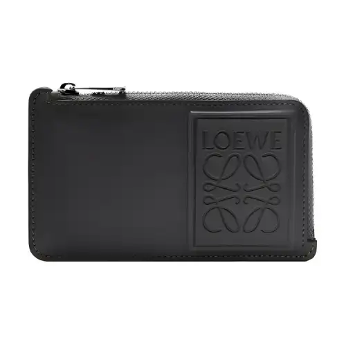 LOEWE Satin Calfskin Wallet, Card Holder Men's Black