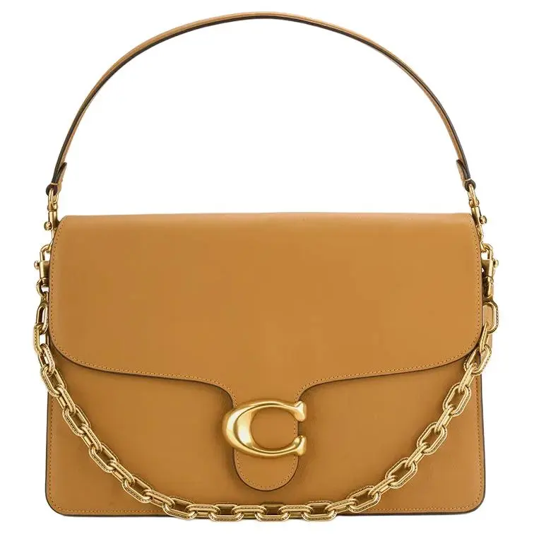 COACH Tabby Cow Leather Shoulder Bag Large Women's Mel Brown