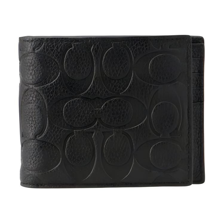 Мужской кошелек COACH 3 IN 1 Wallet 11 (черный) — фото 2
