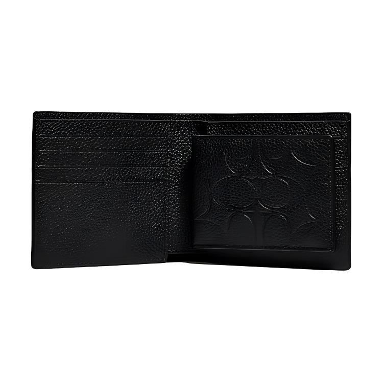 Мужской кошелек COACH 3 IN 1 Wallet 11 (черный) — фото 6