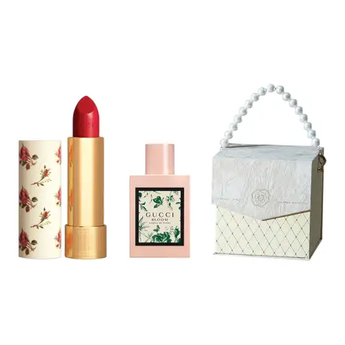 GUCCI Gucci, gift box, makeup primer, matte set, lipstick, perfume for professional use, Chanel style, translucent shading, sample