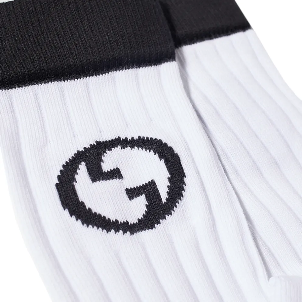 GUCCI Interlocking G Logo Embroidered Socks
