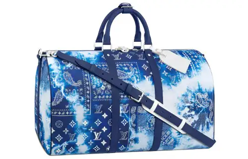 LOUIS VUITTON Keepall 50B Monogram Bandana Bleached Blue