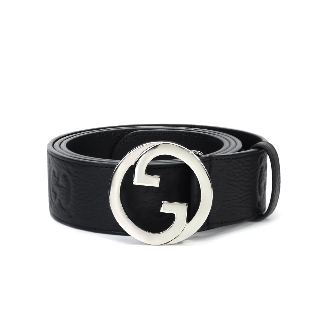 GUCCI Blonde Wide Leather Belt