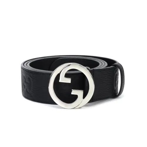 GUCCI Blonde Wide Leather Belt