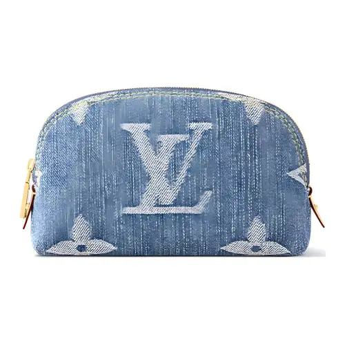 LOUIS VUITTON Pochette Cosmetique Pm Monogram Denim Blue