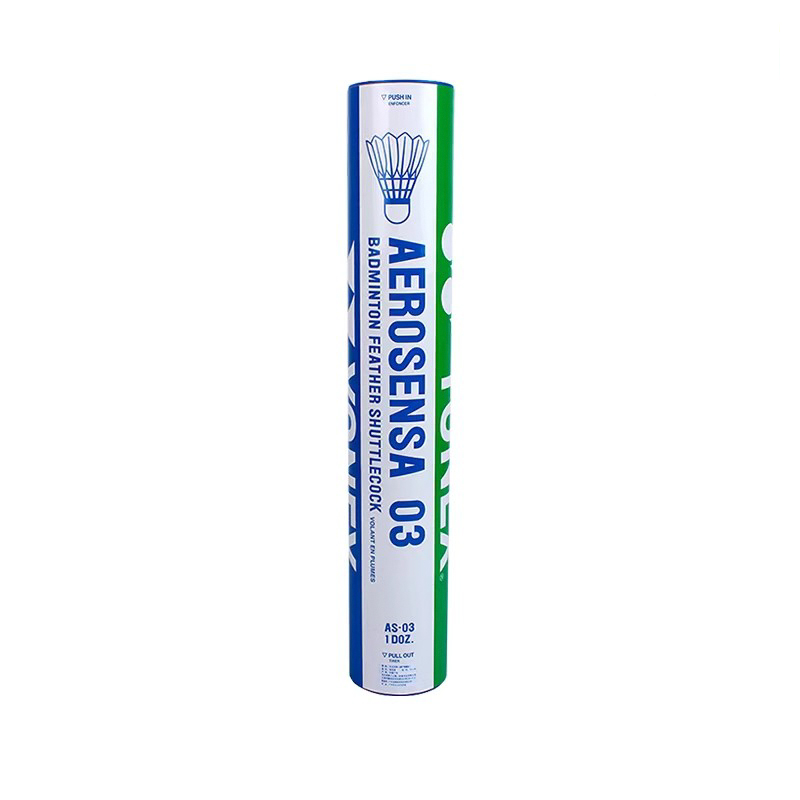 YONEX AS03 Duck Feather Shuttlecock 12 Pack Duck Feather Big Board Duck Feather Indoor Shuttlecocks