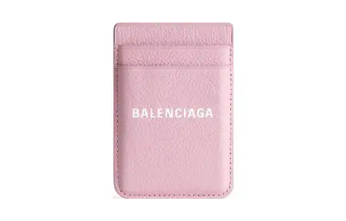 Balenciaga Cash Cow Leather, Leather Card Holder Card Holder Unisex Pink