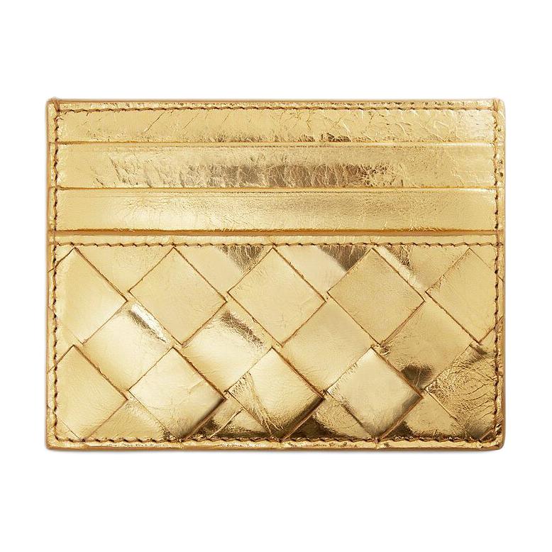 Женский кошелек Bottega Veneta Intrecciato (золотой)