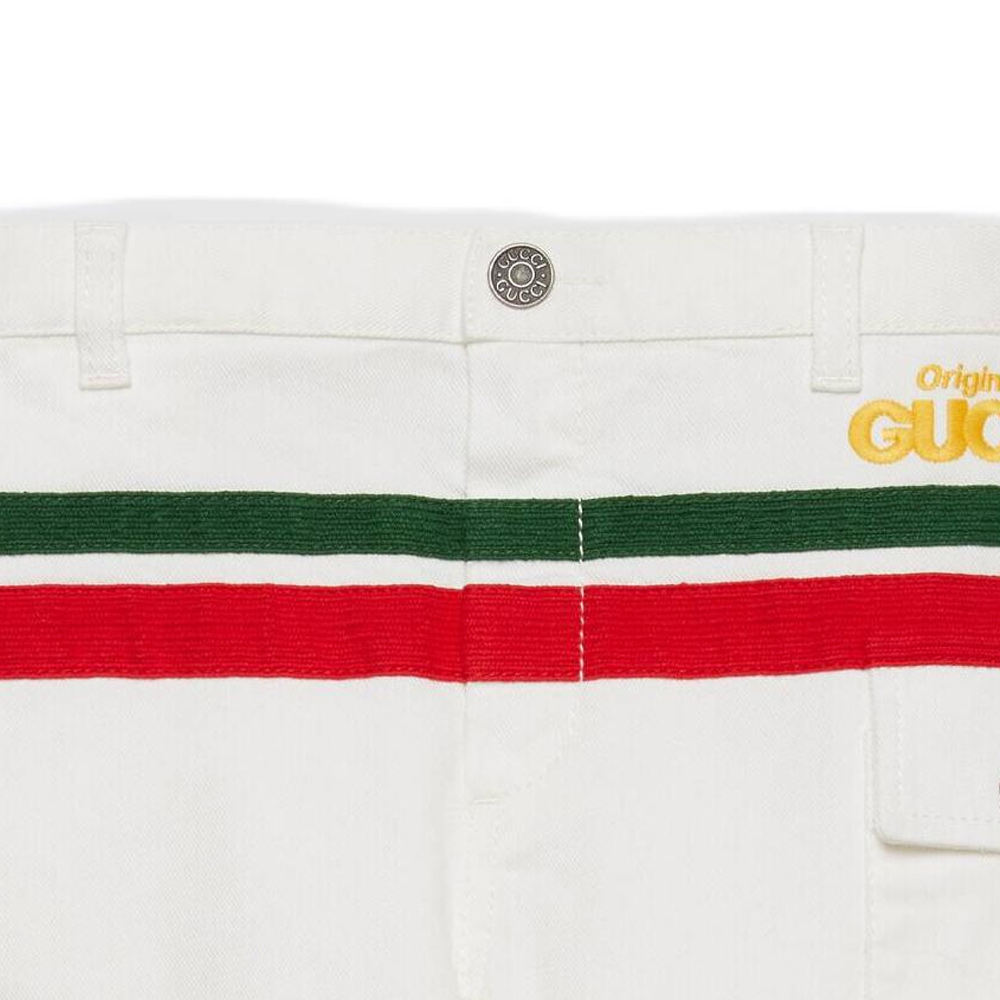 Мужские штаны Gucci SS22 Original Gucci (белые) — фото 3