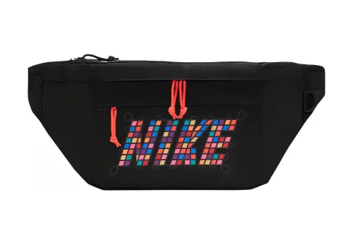 Nike Polyester One Shoulder Crossbody Sling Bag, Fanny Pack Regular Unisex Black