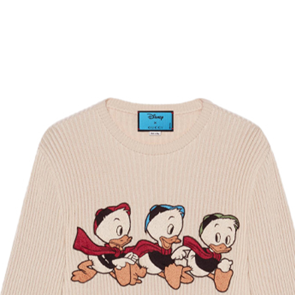 Мужской свитер Gucci x Disney/ (бежевый) — фото 2