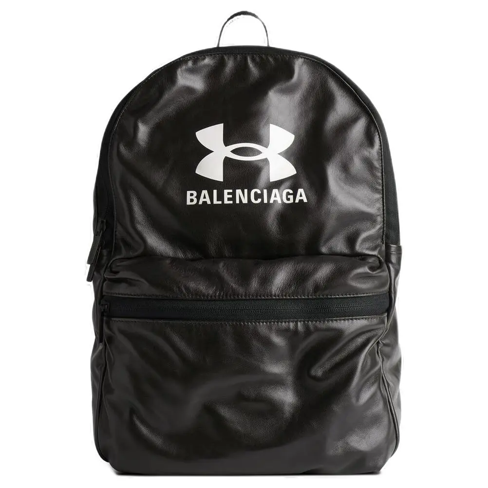 Balenciaga X Under Armour Collaboration Sheepskin Backpack Men's Black