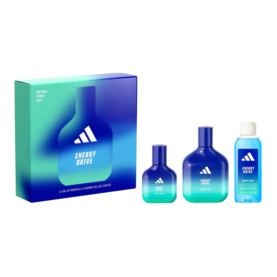 Adidas Vibes Energy Drive Perfume Sets Eau De Parfum EDP Orange Cardamom 100ml+30ml+100ml