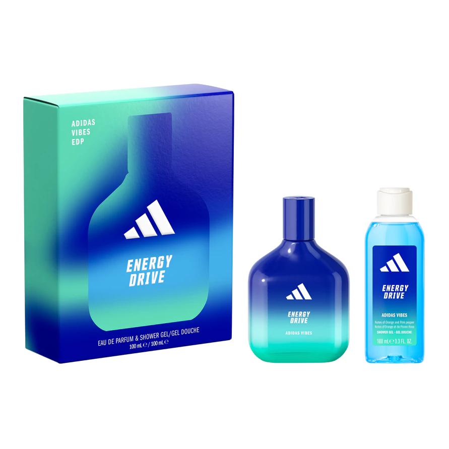 Adidas Vibes Energy Drive Perfume Set Eau De Parfum EDP Orange Cardamom 100ml+100ml