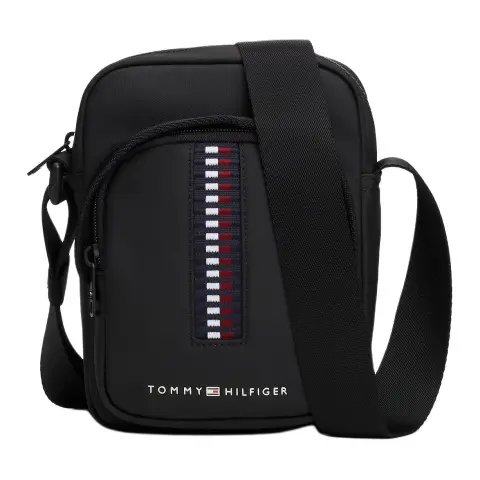 Tommy Hilfiger Polyester Shoulder Bag, Crossbody Bag Regular Men's Black