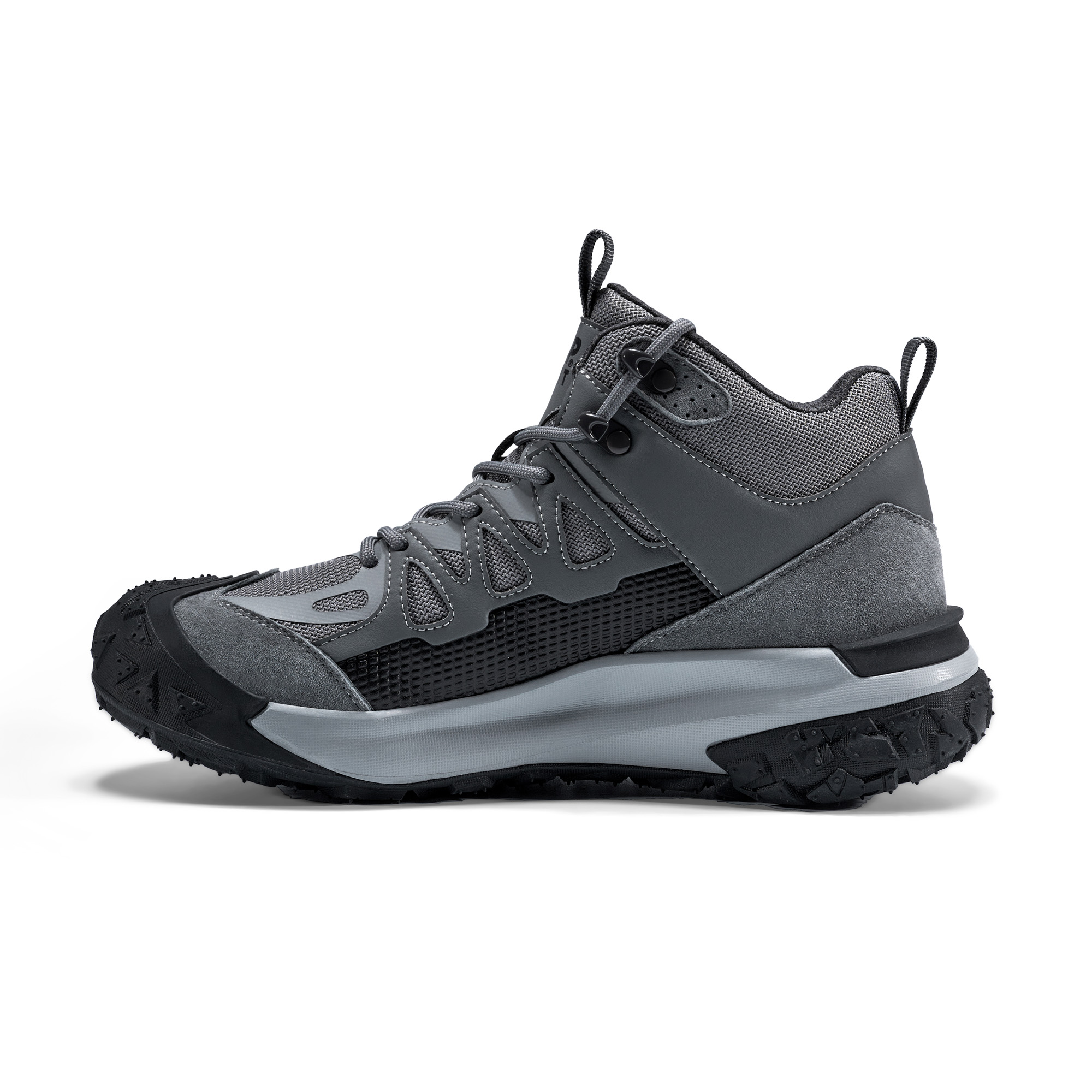 JEEP SPIRIT Abrasion Resistant Impact Resistant High top Outdoor Shoes Men’s Climbing Gray
